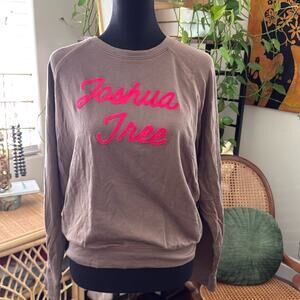 NWT Sundry Mocha Joshua Tree Long Sleeve Pullover Sweatshirt